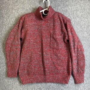 Vintage‎ MiKi Sweater Womens Large Wool Angora Silk Blend Pocket Pullover 90s